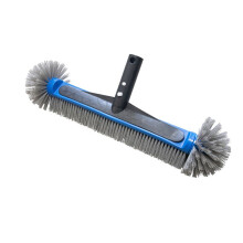 16Inch Heavy Duty Pool Brush with Round Ends Swimming Pool Scrub Brush for Cleaning Pool Tiles Walls Floor Steps