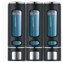 1200ML Wall-Mounted Shower Shampoo Dispenser 3 Chamber No Drill Body Wash Soap Dispenser for Shower, Bathroom, Hotel