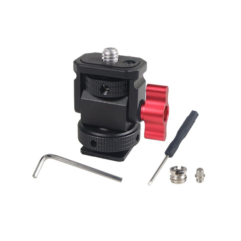 Monitor Mount Holder Tripod With Cold Shoe Mount Adapter Swivel And Tilt Adjustable For Flash Fill Light 6032382744429