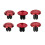 6-in-1 Metal Thumb Joystick Cap Accessory for PS5 Dualsense  Series Controller 6 Interchangeable Joysticks Red 1