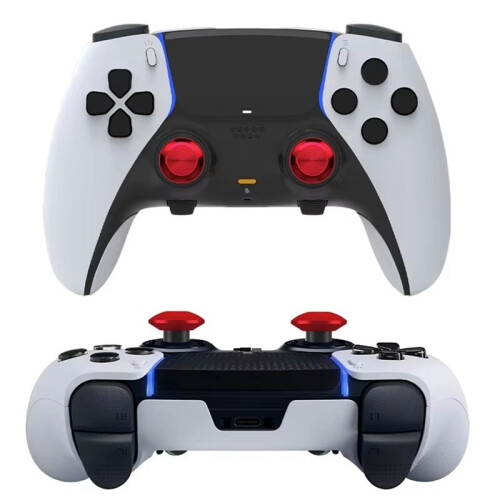 6-in-1 Metal Thumb Joystick Cap Accessory for PS5 Dualsense  Series Controller 6 Interchangeable Joysticks Red 2