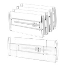 Drawer Divider Organizers for Closet Clothes, Adjustable 4.09in High Expandable Dresser Drawer Dividers for Makeup 4pcs