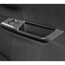 Carbon Fiber RHD Car Rearview Mirror Adjustment Window Button Sticker for 500 Abarth 595 695 2008-2023