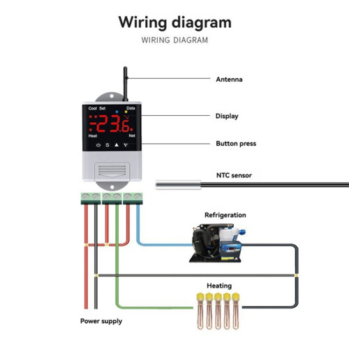 AC 110V 220V DTC1201 Wireless WiFi Temperature Controller Aquarium Thermostat with NTC Sensor APP Control for  Home 1