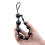 (Black) Silicone Anal Plug with Safe Ring - Unisex 2