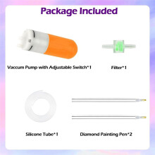 Diamant-Malstift, Diamant-Kunst-Sets für Erwachsene, Vakuum-Diamant-Kunst-Malstift-Sets, Diamant-Kunst-Werkzeuge Orange
