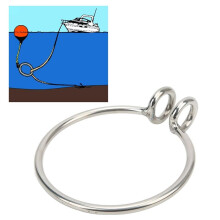Ankerring 6 mm Marine-Ophaalsysteem Roestvrij Staal Gepolijst voor Bootjachtvisserij-Ophaalsysteem
