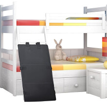 Bunk Bed Ladder Pads Ladder Guard Pad Step Covers with Safety Buckles Foldable Plate to Prevent Kids From Climbing Black