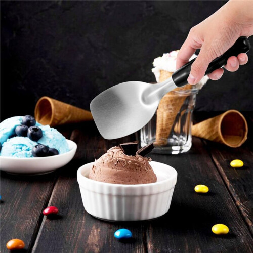 4er-Pack Eisportionierer, Robust, Edelstahl, Flach, Eisportionierer, Spatel für Harte Desserts, Butterschneider 2