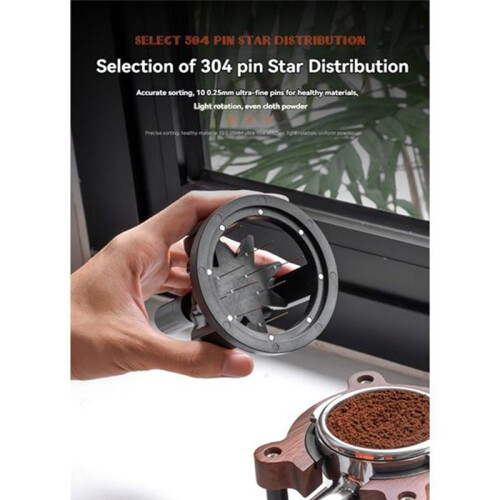 WDT Tool Set Espresso Coffee Stirrer Distributor Adjustable Depth Espresso Stirrer Tool Rotary Coffee Powder Needle 2