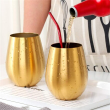 17 Oz Stainless Steel Stemless Wine Glass, Outdoor Portable Wine Tumbler for the Pool,Camping,Cookouts,Travel -4pcs