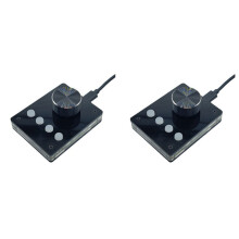 2X Multimedia Programmeerbaar Toetsenbord USB-Knop Aangepast Toetsenbord -Macrotoetsenbord Volumeregelaar (Kleine Witte Knop)