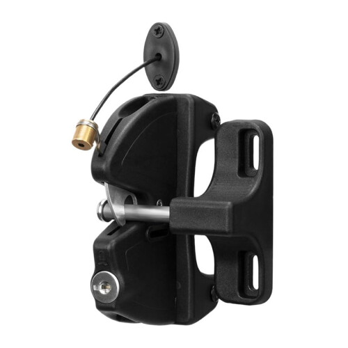Key Lockable 2 Way Gate  with Spring Loaded Pull Cable Key 2 Sided Gate Fence Lock for Outdoor Automatic Locking