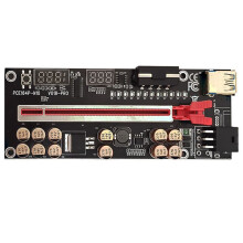 6X VER018 PRO PCI-E Carte de Montage Câble USB 3.0 018 PCI Express 1X à 16X Adaptateur PCIe Extenseur pour BTC MinièRe (Rouge)