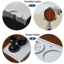 Coffee Tamper Mat Station Stand,Portafilter Holder Support Base Rack for 51MM 54MM 58MM Espresso Accessories
