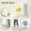 2pcs Grinding Soapy Box Hand Washing Soapy Bar Crusher Holder for Wall Solid Soapy Bar Dispenser Container for Bathroom 6