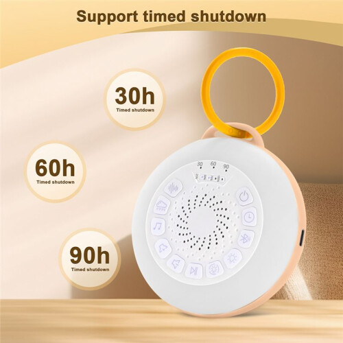 White Noise Machine with 11 White Noise Adjustable, Night Light,  Speaker,Timing Function Green 2