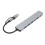 Hub USB-C in alluminio USB3.0 USB2.0x4 Type-C 2x 17cm 15