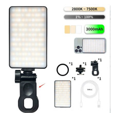 Rechargeable Magnetic LED Selfie Light,3 Modes Dimmable Light,3000mAh,120LEDs,Selfie Light for / Laptop/ PC,Makeup