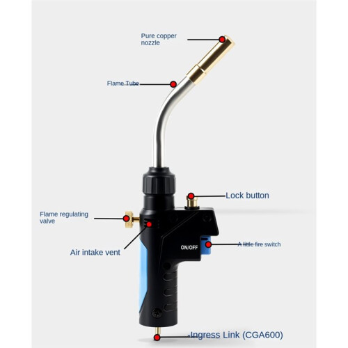 MAPP/MAP/PROPANE Gas Torch,Torch ,Use Brazing, Copper Pipe Connection 2
