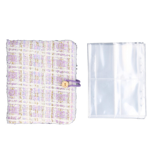 Álbum de fotos para câmera instantânea com 160 bolsos, capa de tecido, compatível com fotos de 3 polegadas, roxo. 1