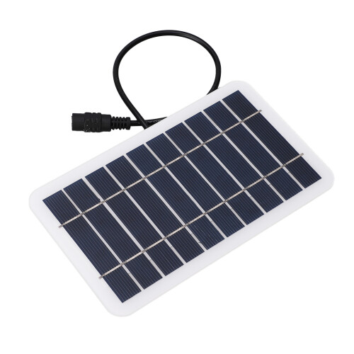 2W 5V Small Solar Panel Monocrystalline DC5521 Output Waterproof Dustproof Protable Mini Solar Panel Compatible With 3.7‑5V Battery 2