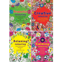Adult Colouring Books A4 Anti Stress Mindfulness Collection