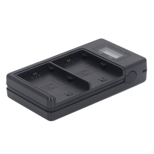 Dubbele sleuf camera-acculader, professionele en efficiënte USB-camera-acculader met LED-display, compatibel met LP E6 E6NH-accu's. 2