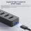 4-Port High-Speed USB 3.0 Hub 30CM USB Splitter Adapter, Expansion Dock for Fast Data Transfer, Multi-Device Support 2