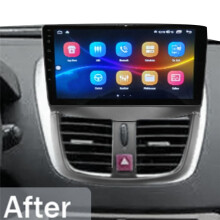 9 Inch 2Din Car Radio Fascias Frame Navigation Frame Stereo Panel Fascia Stereo Panel for 207 2006-2010