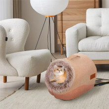 Cat Caves for Indoor Cats Plush Warm Kennel Cat Cave Semi-Enclosed Design Comfortable Cat Hideaway Dog House for Cozy A