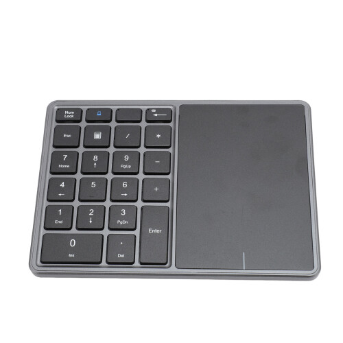 Wireless Numeric Keypad 22 Keys Dual Bluetooth 4.2 & 2.4G Dark Gray