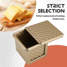 3-Teilige Quadratische Kastenform mit Deckel, Toastform, Brotform, Pullman-Kastenform mit Abdeckung, Antihaftbeschichtete -Wasserwürfel-Toastbox