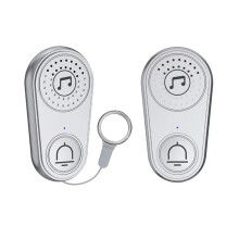 Wireless Intercom Call Button Doorbell for Disabled Older Child Call Gray