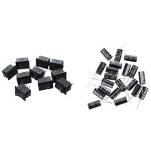 20 Pcs 1000UF 50V 13X25mm Aluminum Electrolytic Capacitors Black with 10 Pcs SPST Black 2 Pin Rocker