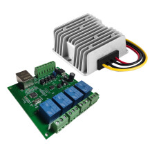 LAN Ethernet RJ45 TCP/IP WEB Remote Control Board with 12V TO 19V 5A 95W Step Boost Converter