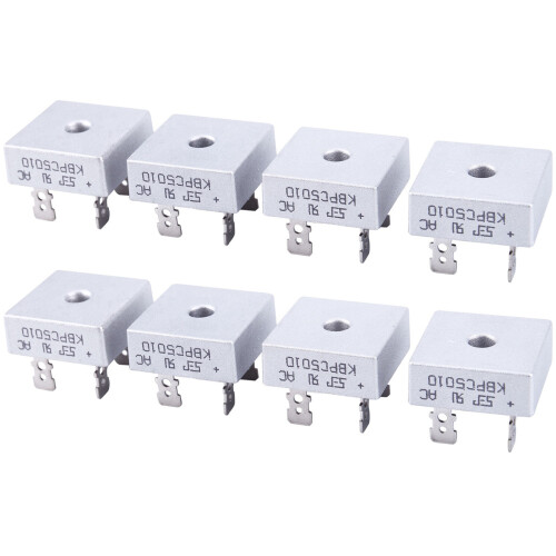 8X 50A 1000V Metal Case Single Phases Diode Bridge Rectifier KBPC5010