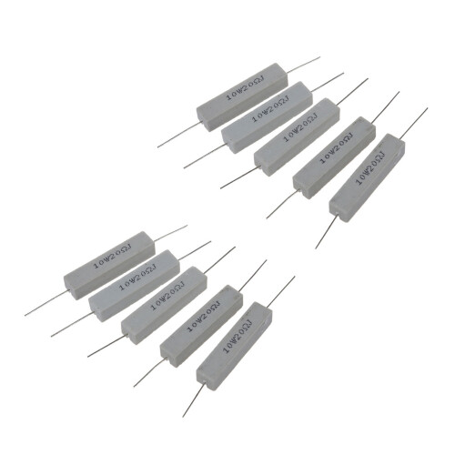 10X 10W 20 Ohm 5% Wirewound Ceramic Cement Resistor 10 Watt 1