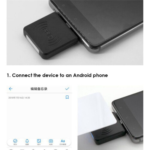 Portable RFID ID Card Reader 125KHz USB  EM Card Reader for Win8 Android OTG  Phone Support White