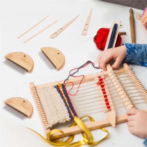 Weaving Combs Hand Knitting Tools Needle Threader Crochet Tassel Comb Crochet Hook for  Wall Hanging 2