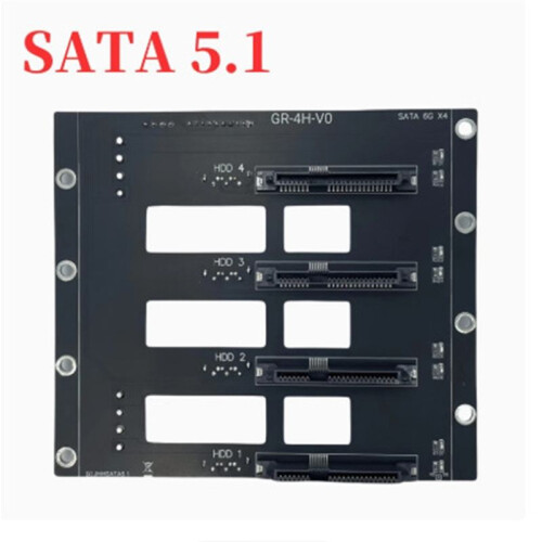 6Gbps SSD HDD SATA5.1 Hårddisk Bakplan Nas Storage Card Server Expansion Board  Till 4-Disk Adapter 2 X 4D 2
