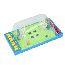 Gioco da tavolo interattivo con due canestri, Tavolo da basket giocabile, 29,6x15cm, Blu