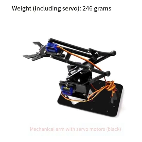 Robotic Arm DIY Parts Learning Kit Acrylic Maker Kit Single Claw Mechanical Arm with Servo 1