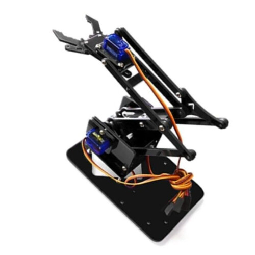 Robotic Arm DIY Parts Learning Kit Acrylic Maker Kit Single Claw Mechanical Arm with Servo 2