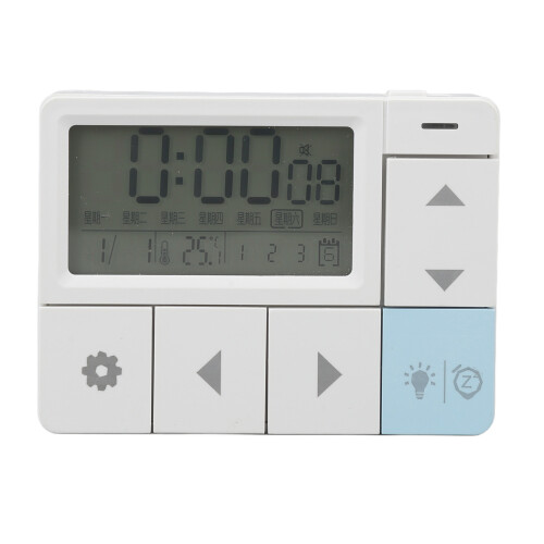 Despertador digital 2xAAA compacto blanco 12/24H 1