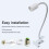 Supporto a clip per lampada da tavolo, collo d'oca in alluminio, E27/E26 4