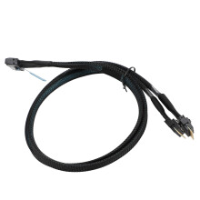 MCIO 8i to 2 Port SFF-8654 4i 32GT/s Lead 50cm