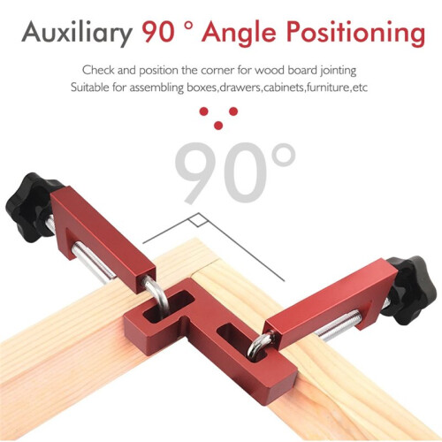 Right-Angle Frame Universal Fence Clamps 360 Rotating Adjustable Fixed G Clamps Fast Fixed Clamp Woodworking Tools(Red)