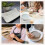 2PCS Wood Clay Pattern Roller Tool, Wooden Handle Pottery Tools with Stainless Steel Roller  and Rosewood Handle 5