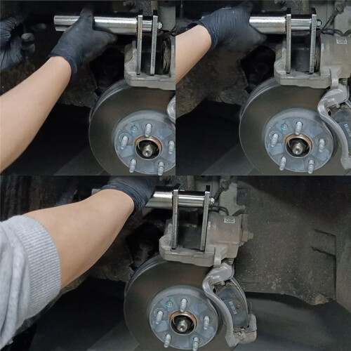 Universal Brake Caliper Tool Heavy Duty Brake Caliper Spreader Tool for Multi-Piston Brake Piston Compressor Tool Silver 2
